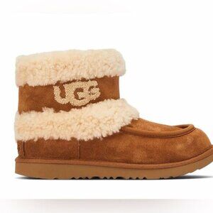 UGG® Women's Ultra Mini Fluff Genuine Shearling Boot Chestnut - Size 5